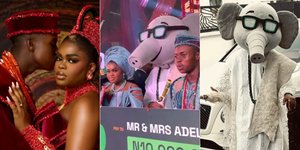 Moment masked guest gifts Peller and Jarvis N10M at lavish wedding ceremony